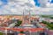 photo of view Szeged, Hungary - Aerial panoramic view of the Votive Church and Cathedral of Our Lady, Szeged, Hungary