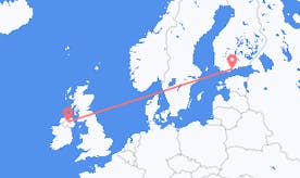 Flights from Northern Ireland to Finland