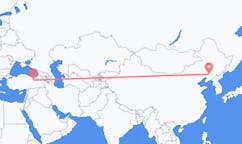 중국 선양에서 출발해 터키 에르진칸에게(으)로 가는 항공편