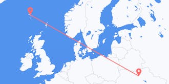 Flüge von die Ukraine nach die Färöer Inseln