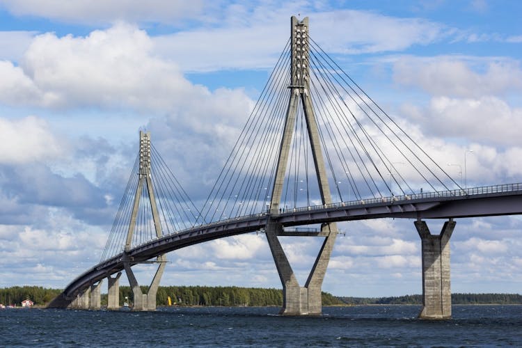 Photo of Raippaluoto bridge in Vaasa Finland.