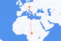 Flyreiser fra Bangui, Den sentralafrikanske republikk til Klagenfurt, Østerrike