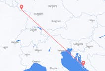 Loty z Zadar, Chorwacja do Saarbrücken, Niemcy