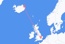 出发地 冰岛埃伊尔斯塔济前往英格兰的伦敦的航班