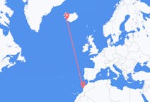 Vluchten van Essaouira naar Reykjavík