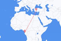 Flyreiser fra Libreville, Gabon til Isparta, Tyrkia