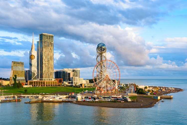 Photo of aerial panoramic image of beautiful Batumi.