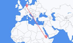 Flyreiser fra Dessie, Etiopia til Paderborn, Tyskland