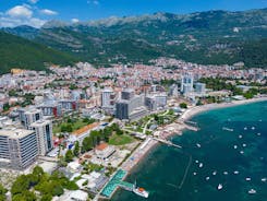 photo of a beautiful panorama view of Bečići is a town in the municipality of Budva, Montenegro.