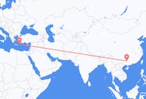 Lennot Liuzhousta, Kiina Karpathokselle, Kreikka