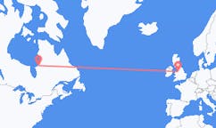 Lennot Kuujjuarapikista, Kanada Liverpooliin, Englanti