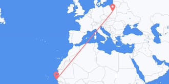 Flyrejser fra Senegal til Polen