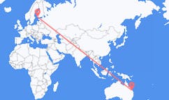 Flyrejser fra Gladstone, Australien til Turku, Finland