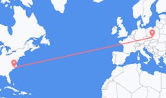Flyg från Jacksonville, USA till Katowice, Polen