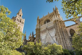 Scenic aerial view of the Agbar Tower in Barcelona in Spain.