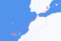 Flyreiser fra Santa Cruz de Tenerife, Spania til Murcia, Spania