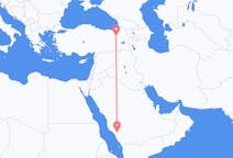 Voos de Al-Baah, Arábia Saudita para Erzurum, Turquia