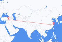 Lennot Ningbosta, Kiinasta Diyarbakiriin, Turkkiin