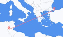 Lennot Tozeurilta Istanbuliin