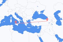 Voos de Erzurum, Turquia para Palermo, Itália