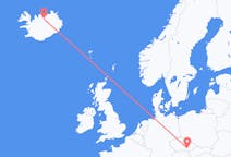 Voos de Akureyri, Islândia para Bruno, República Tcheca