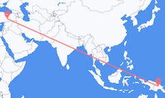 出发地 巴布亚新几内亚芒特哈根目的地 土耳其馬拉蒂亞的航班