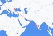Flyreiser fra Coimbatore, India til Burgas, Bulgaria