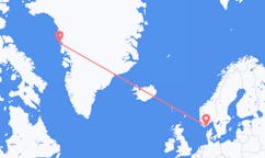 Lennot Upernavikista, Grönlanti Kristiansandiin, Norja