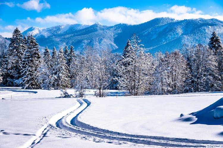 village Lenggries in Bavaria in winter