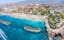 photo of aerial view of El Duque beach at Costa Adeje, Tenerife, Canary Islands, Spain.