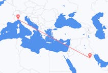 Voli da al-Qaysūma, Arabia Saudita to Genova, Italia