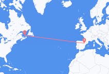 Flyreiser fra Les Îles-de-la-Madeleine, Quebec, Canada til Zaragoza, Spania