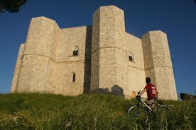 Liten gruppe sykkeltur i Murgia i Castel del Monte
