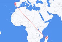 Flyg från Antananarivo till Lissabon
