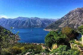 Andar de bicicleta e caminhar curto passeio pela baía de Kotor