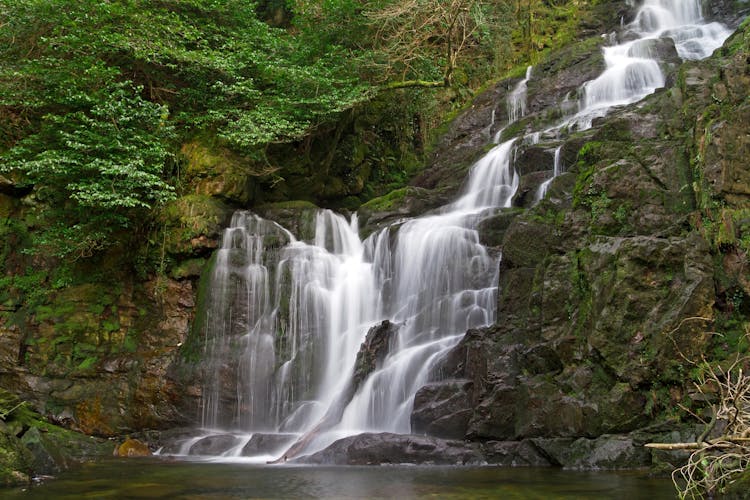 Photo of waterfall in Killarney National Park, Ireland.