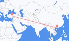 Lennot Zhanjiangista, Kiina Nevşehiriin, Turkki