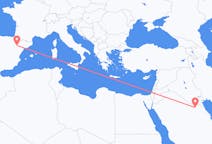 Vluchten van Qaisumah, Saoedi-Arabië naar Zaragoza, Spanje