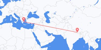 Lennot Nepalista Kreikkaan