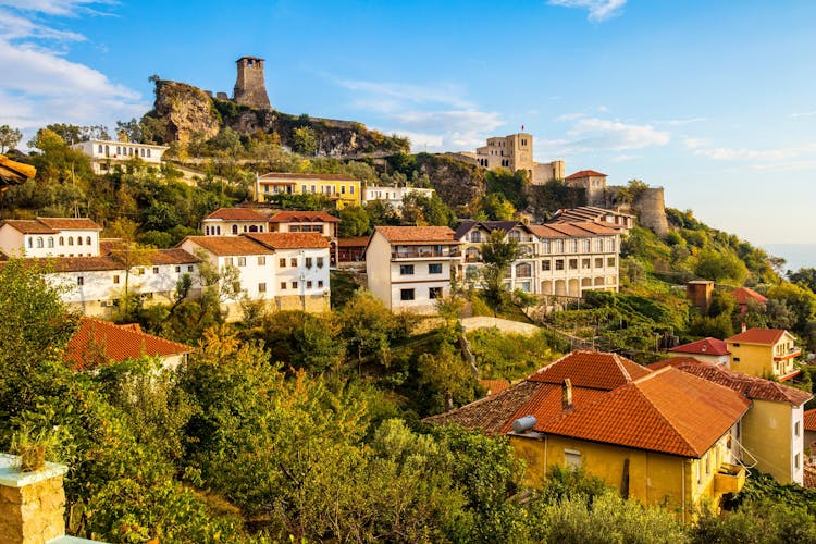photo of view of Kruja castle in a beautiful summer day, Albania.