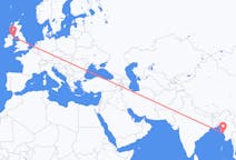 Flyreiser fra Kyaukpyu, Myanmar (Burma) til Belfast, Nord-Irland