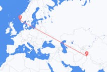 出发地 印度斯利那加目的地 挪威海宁格松的航班