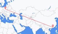 Flug frá Huizhou, Kína til Łódź, Póllandi