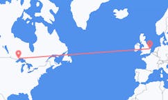 Flyreiser fra Thunder Bay, Canada til Norwich, England