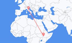 Flüge von Jinka, Äthiopien nach Perugia, Italien