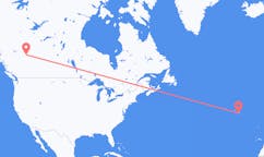 Flyreiser fra Grande Prairie, Canada til Ponta Delgada, Portugal