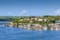 Photo of aerial view of Kinsale from mouth of the River Bandon, Ireland.
