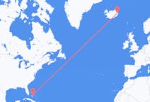 Flights from Nassau to Egilsstaðir