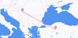 セルビアからトルコへのフライト