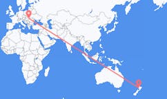 Vluchten van New Plymouth, Nieuw-Zeeland naar Debrecen, Hongarije